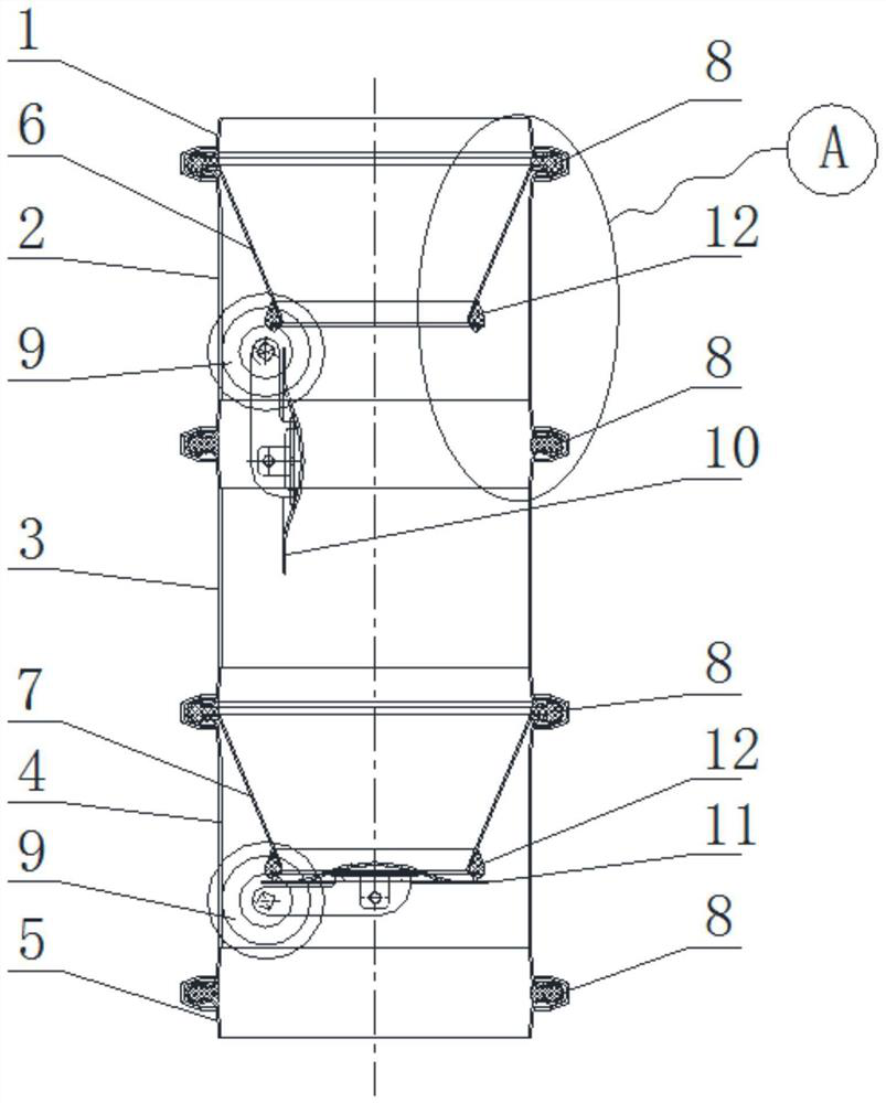 Double-flap-valve discharging structure for cyclone of spray dryer