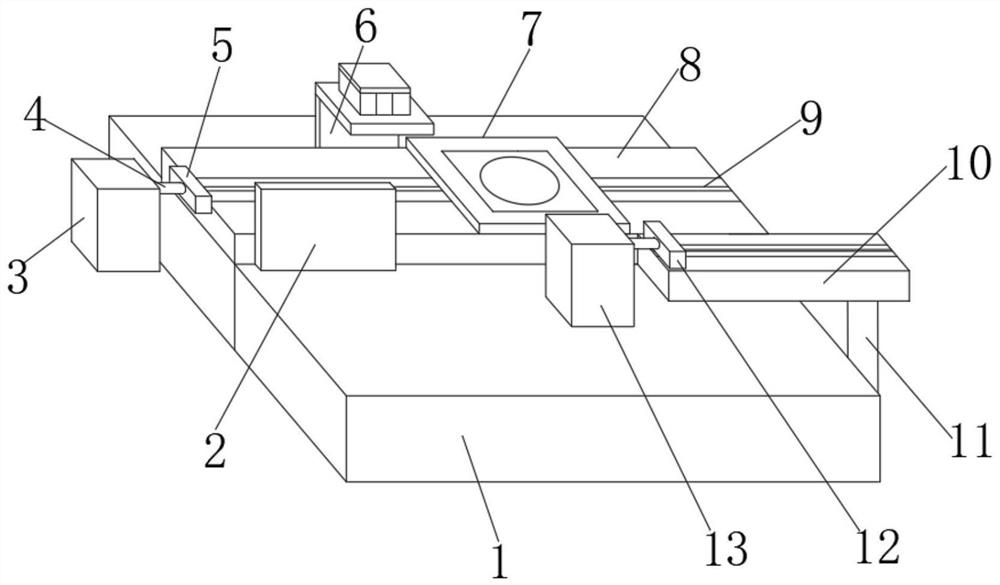 Double-faced adhesive tape tearing station for adhesive tape pasting and film tearing production