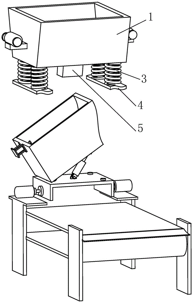 Brick falling machine for hollow brick leveling device