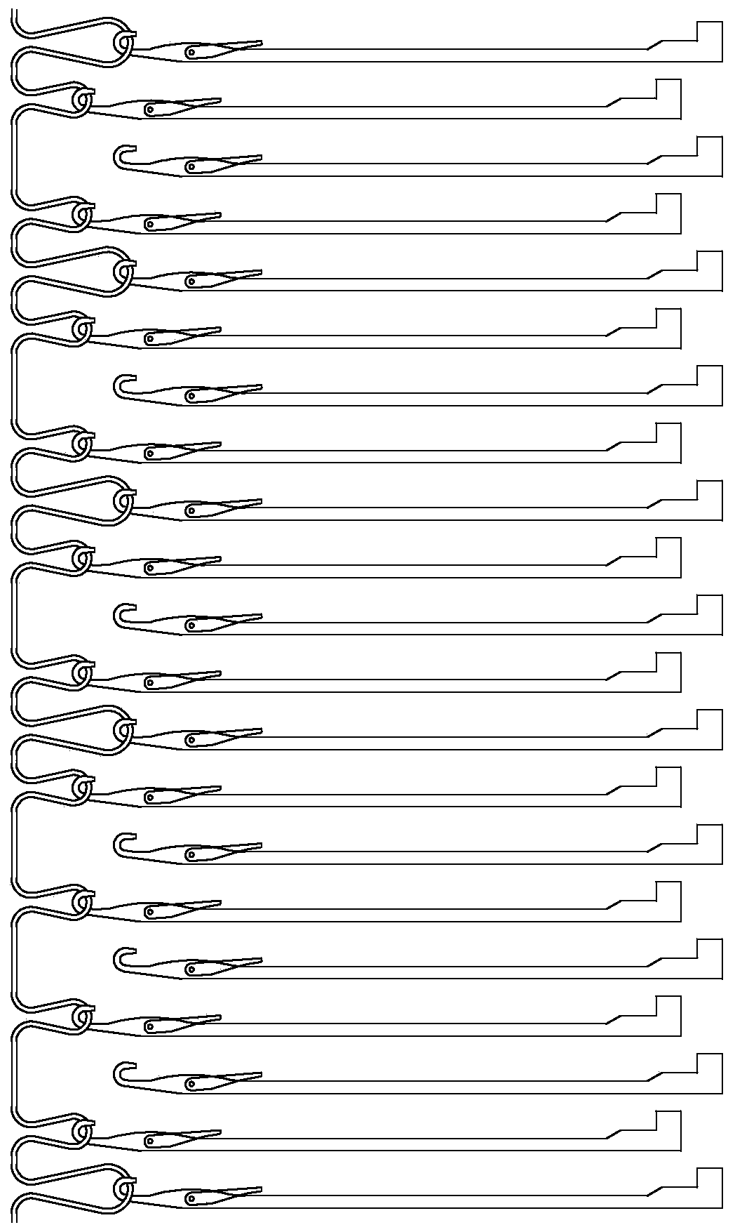 Density control knitting method with empty needle position arc compensation