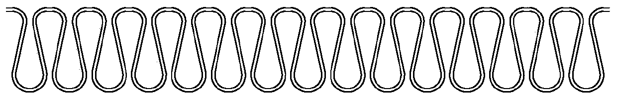 Density control knitting method with empty needle position arc compensation