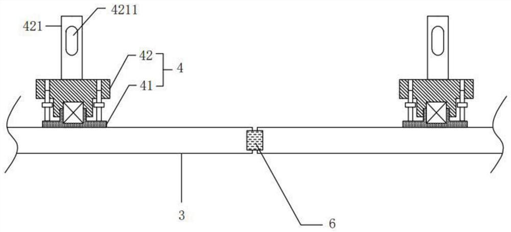 Overspecification stone detachable hanging structure with flexible telescopic connection design