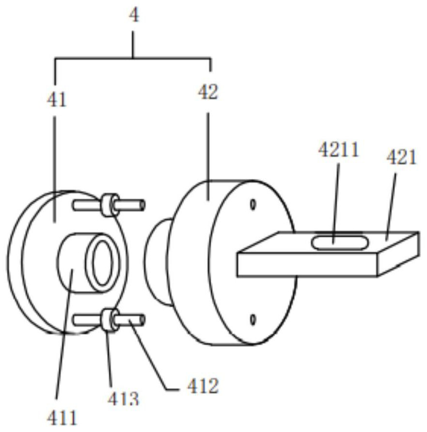 Overspecification stone detachable hanging structure with flexible telescopic connection design