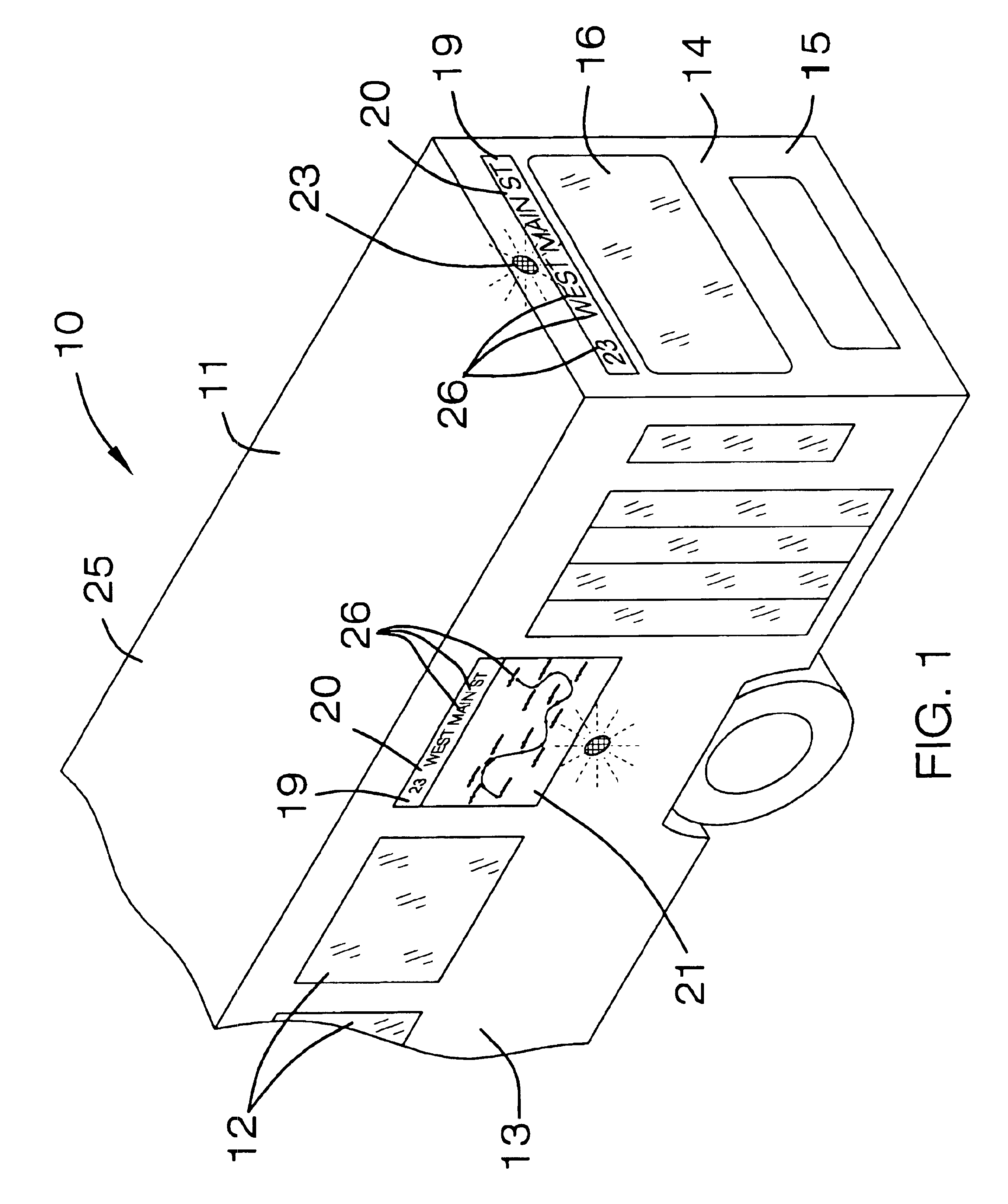 Visual and audible bus routing system