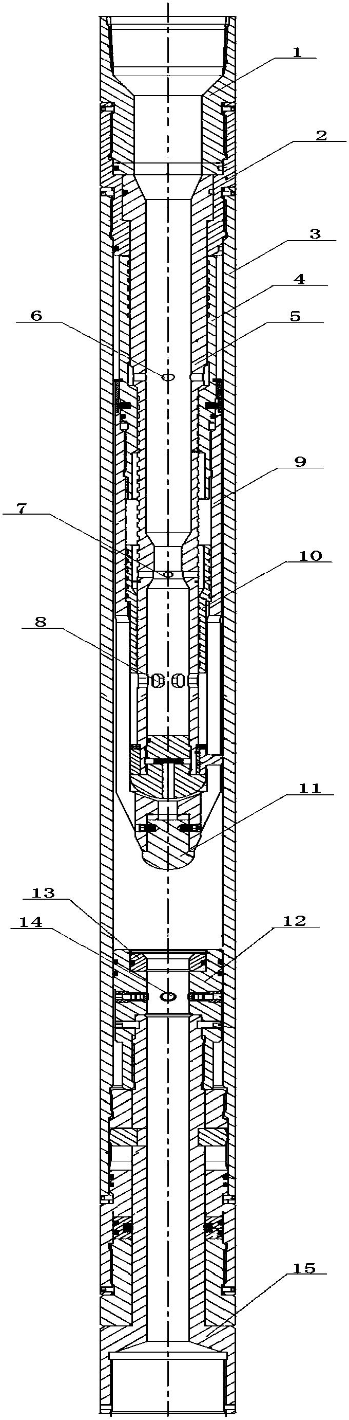 An oil and gas well downhole hydraulic hammer