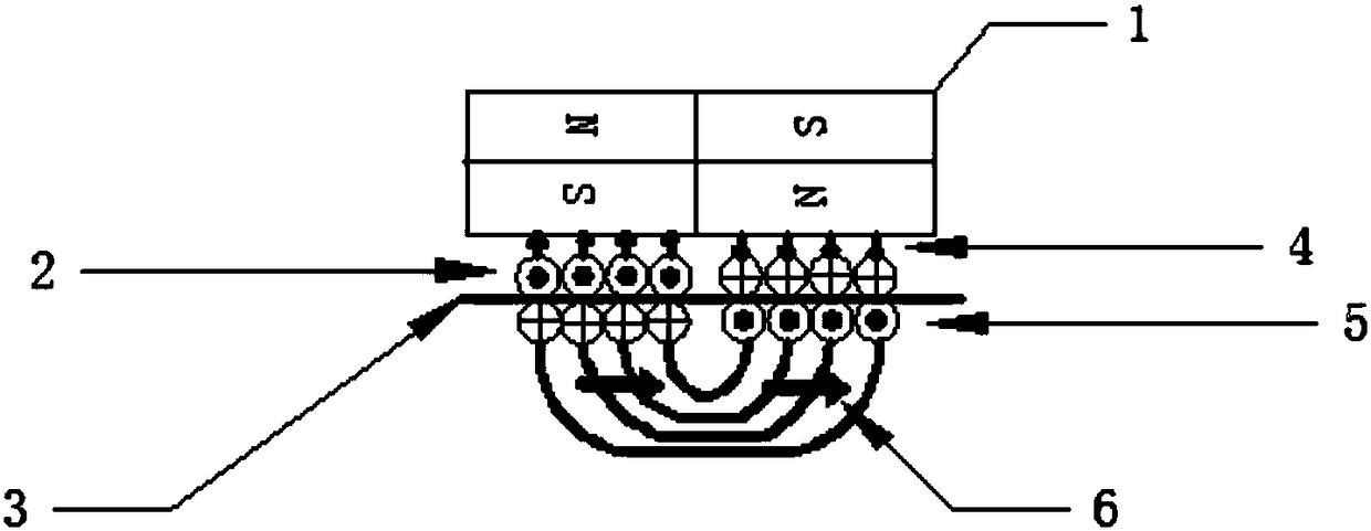 Non-contact electromagnetic ultrasonic energy transducer capable of generating torsion guide wave and detection method thereof