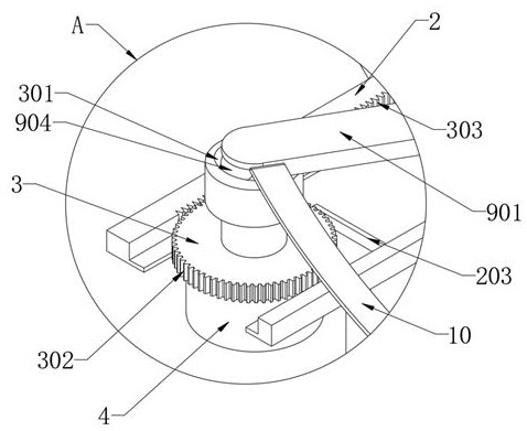 Multi-grinding-head multi-angle quick grinding device for grinding carbon-carbon crucible