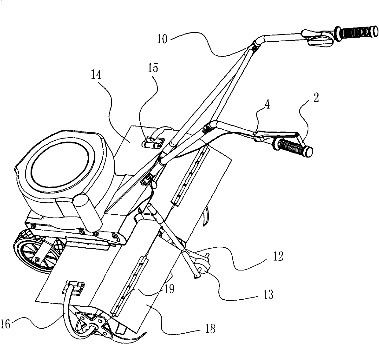 Rotary cultivator with multiple safety measures