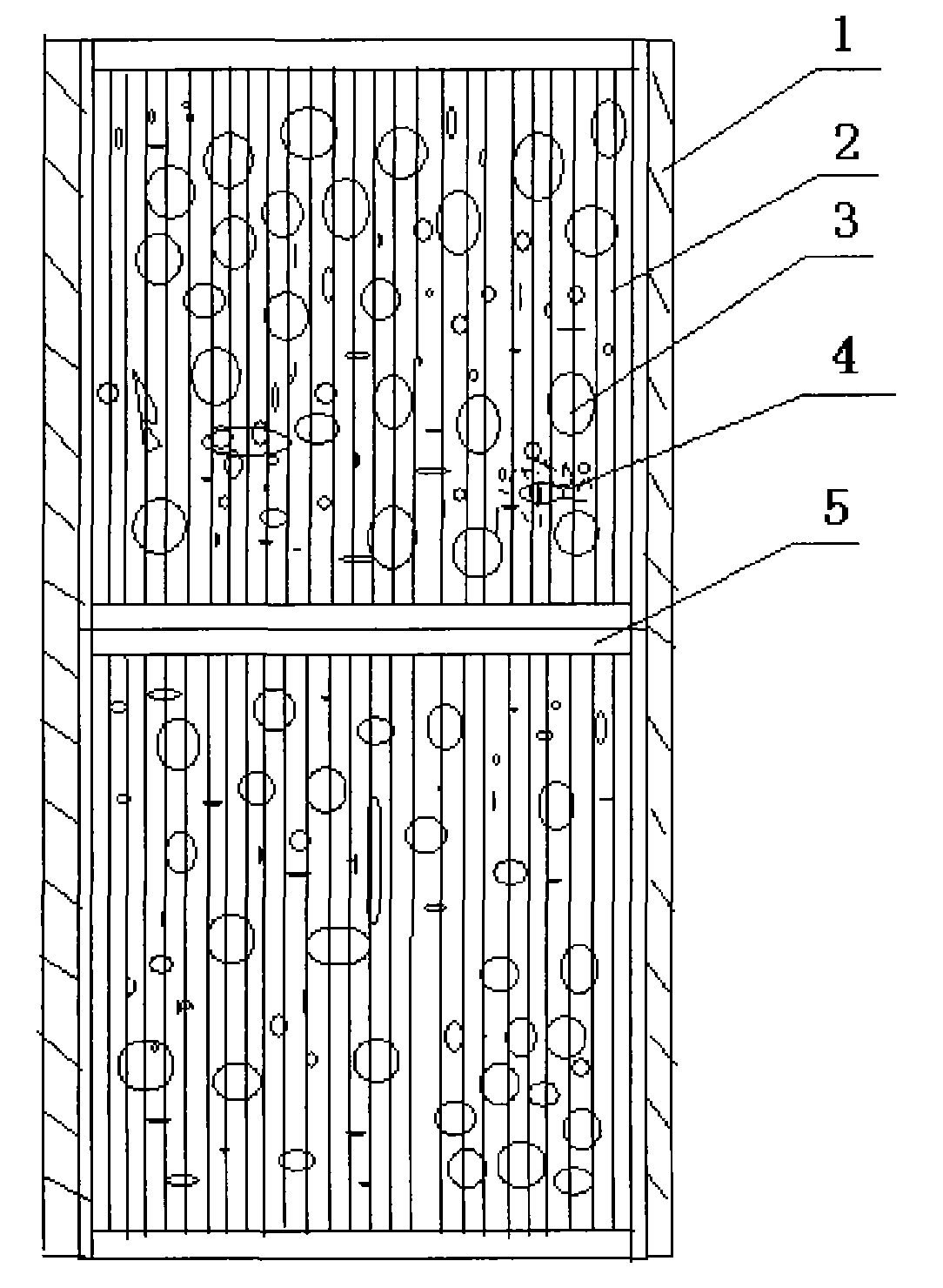 Artificial bed stone and gravity separation method for complex ores