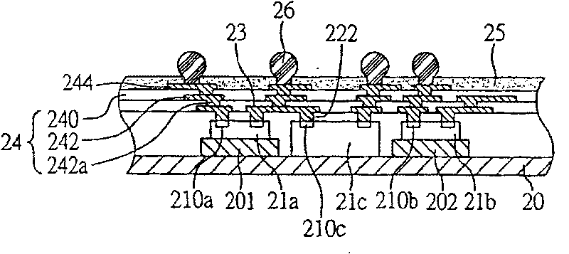 Chip embedding bury type packaging structure