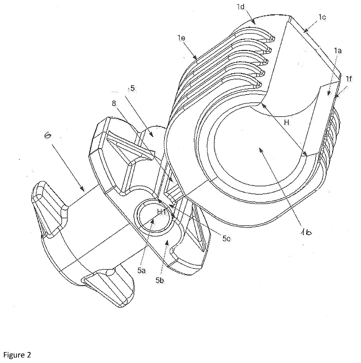 Articulated element between the light source carrier frame and the leveling motor in a headlight of a motor vehicle