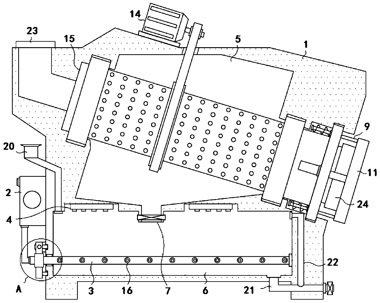 Purification treatment device for treating river water pollution