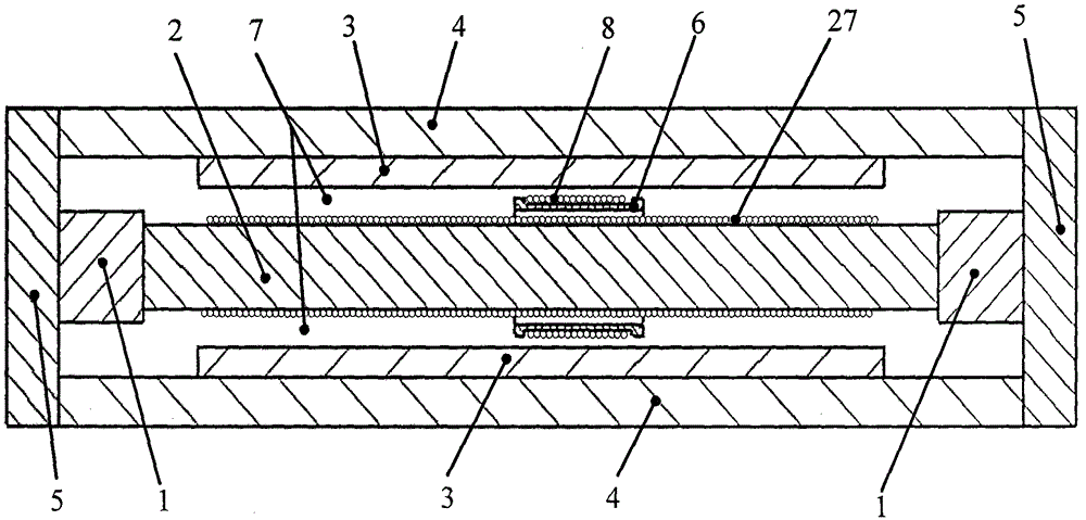 Magnetic field tracking compensation double magnetic circuit symmetrical excitation rectangular open magnetic field electromagnetic vibrating table magnetic circuit structure