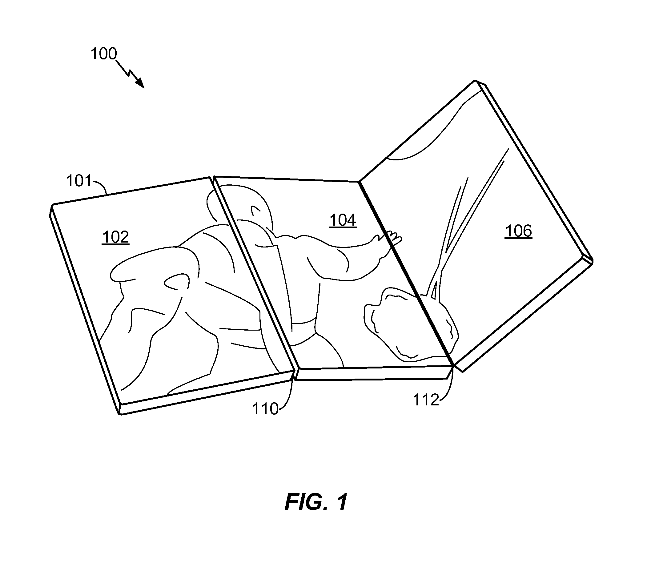 Multi-panel device with configurable interface