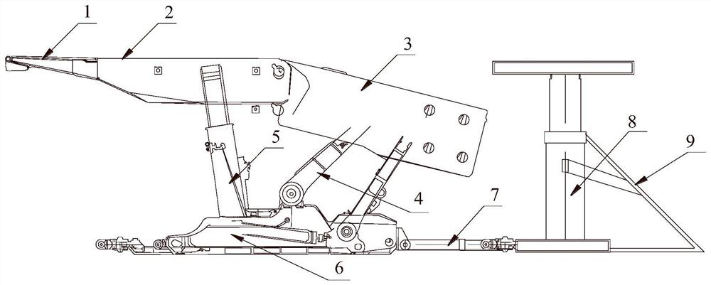 Device for increasing face width of forepolings during working face for recovering main roadway coal pillars passing through empty roadway