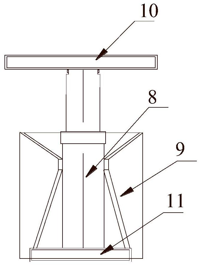 Device for increasing face width of forepolings during working face for recovering main roadway coal pillars passing through empty roadway