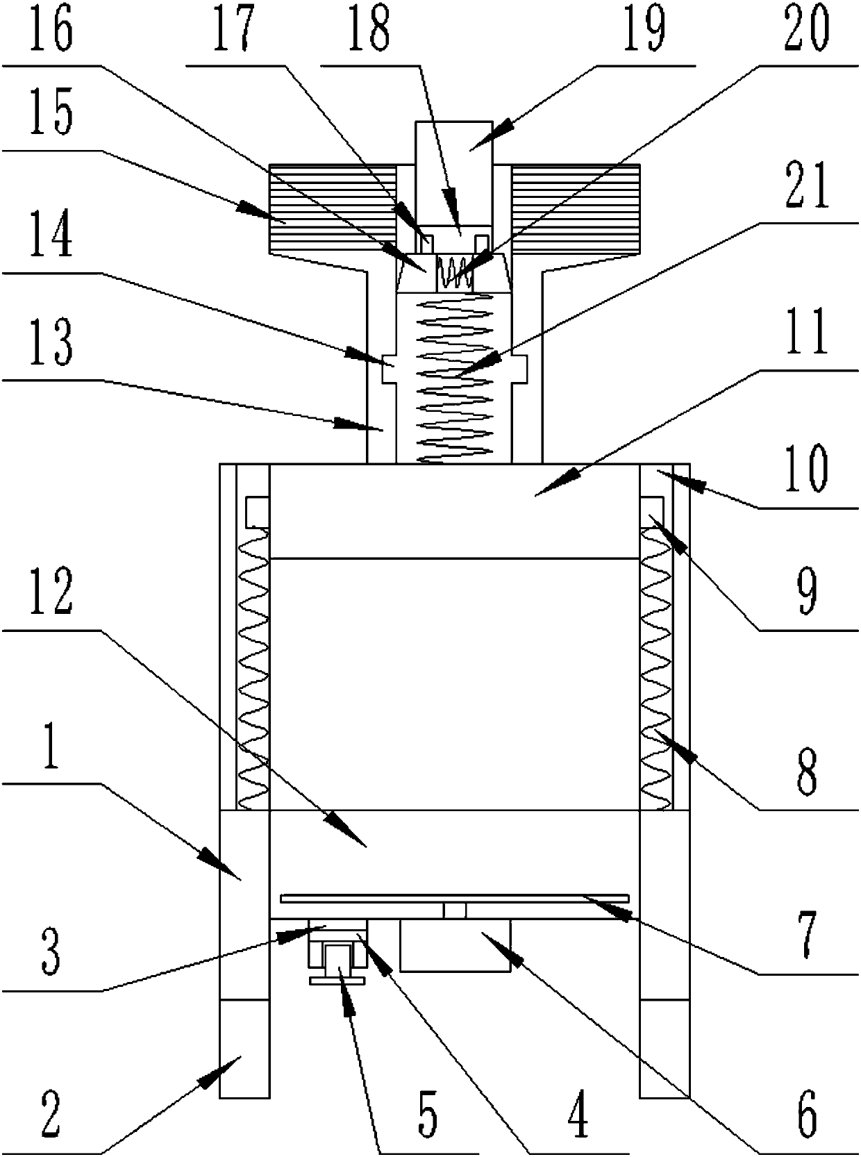 An environmentally friendly ink powder treating device for a printer used in an office room