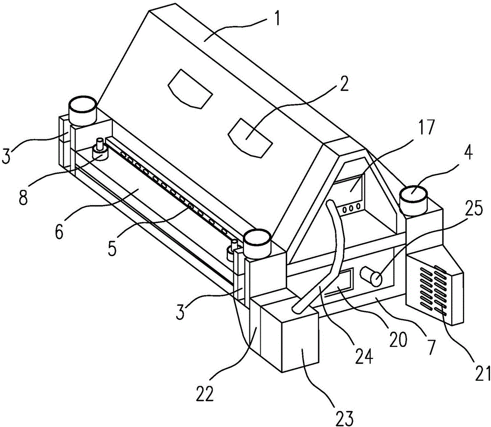 Portable rapid air cooling belt connection machine