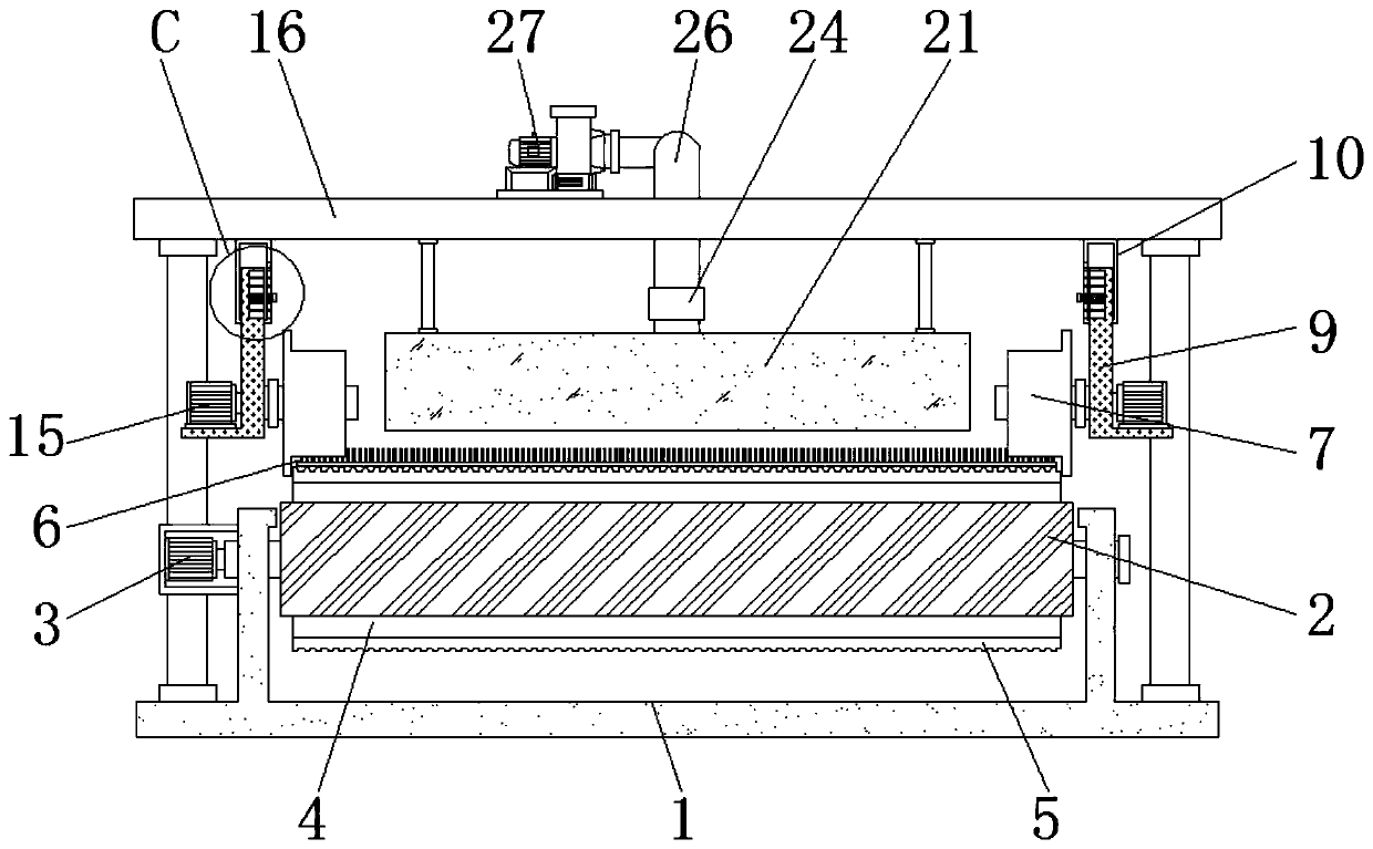 Anti-sideslip carding device for carpet textile production