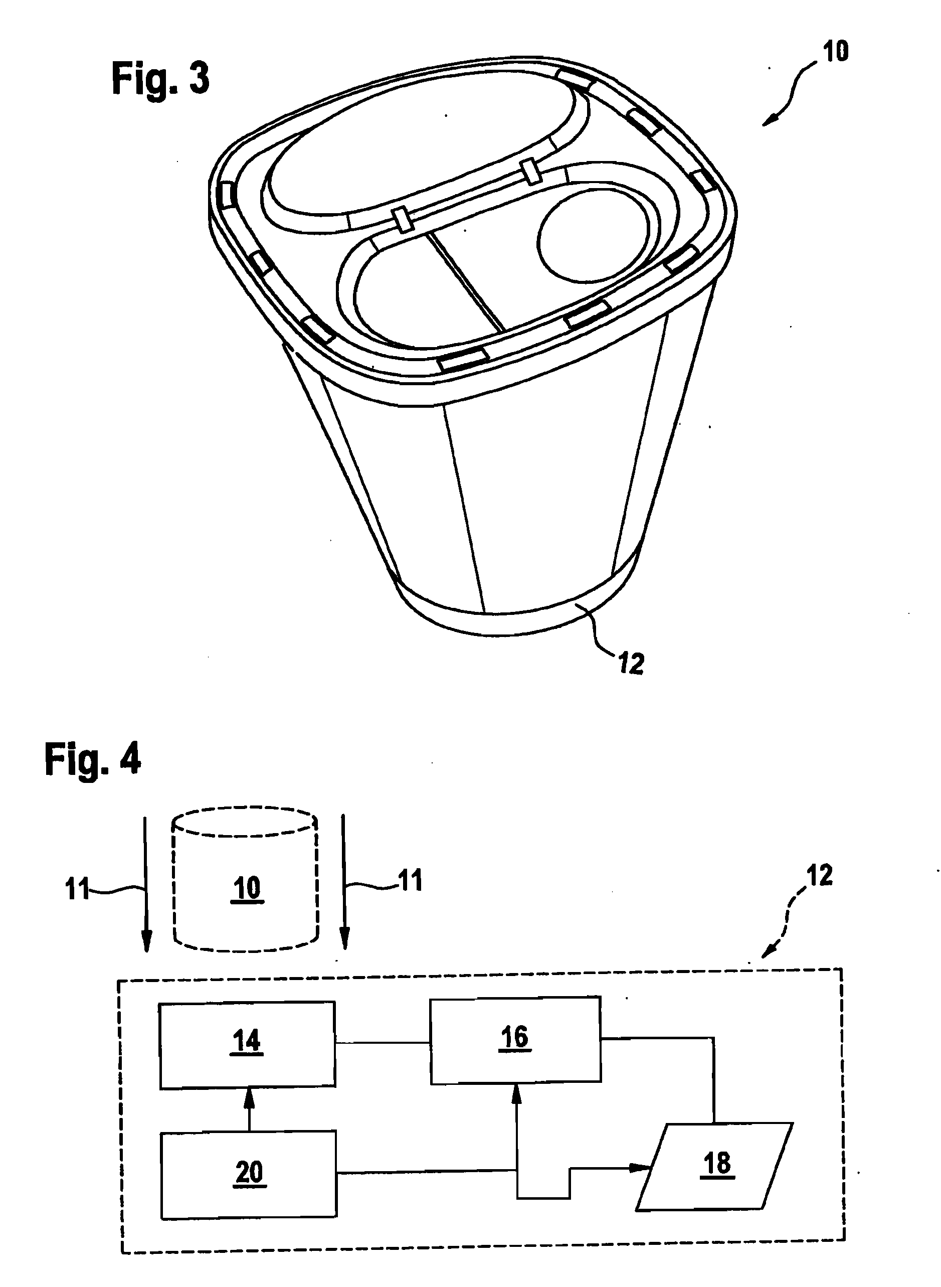 Device for detecting the load and/or fill status of a medical waste container