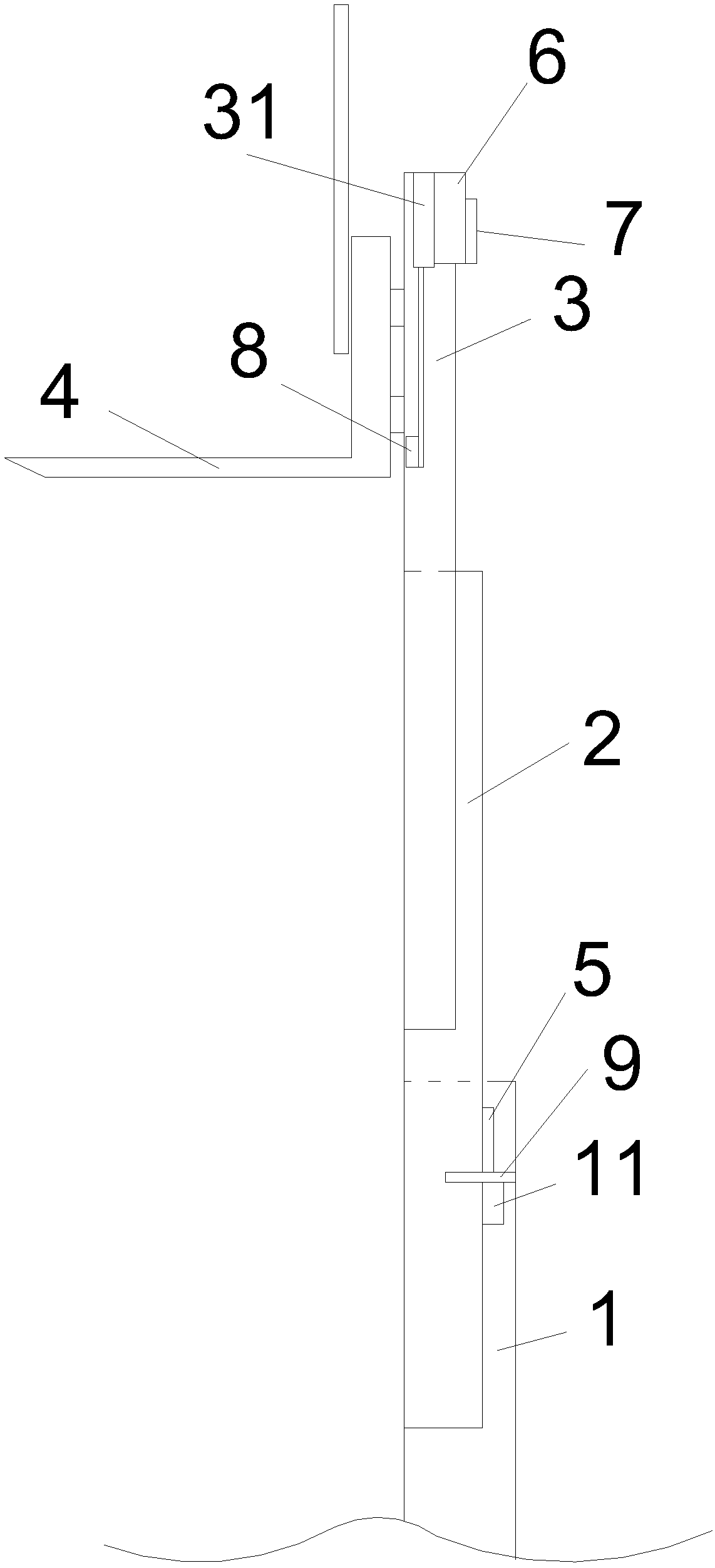 High-mount fork truck shooting system with wireless charging function and apparatus thereof