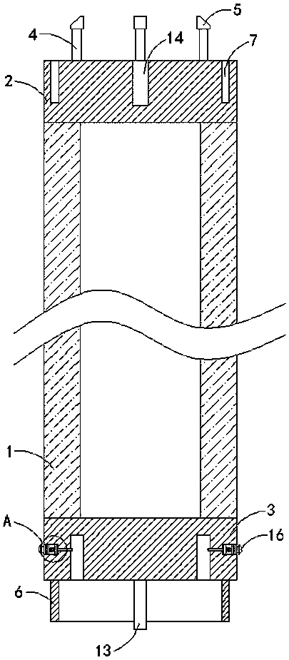 Multi-section type cement telegraph pole
