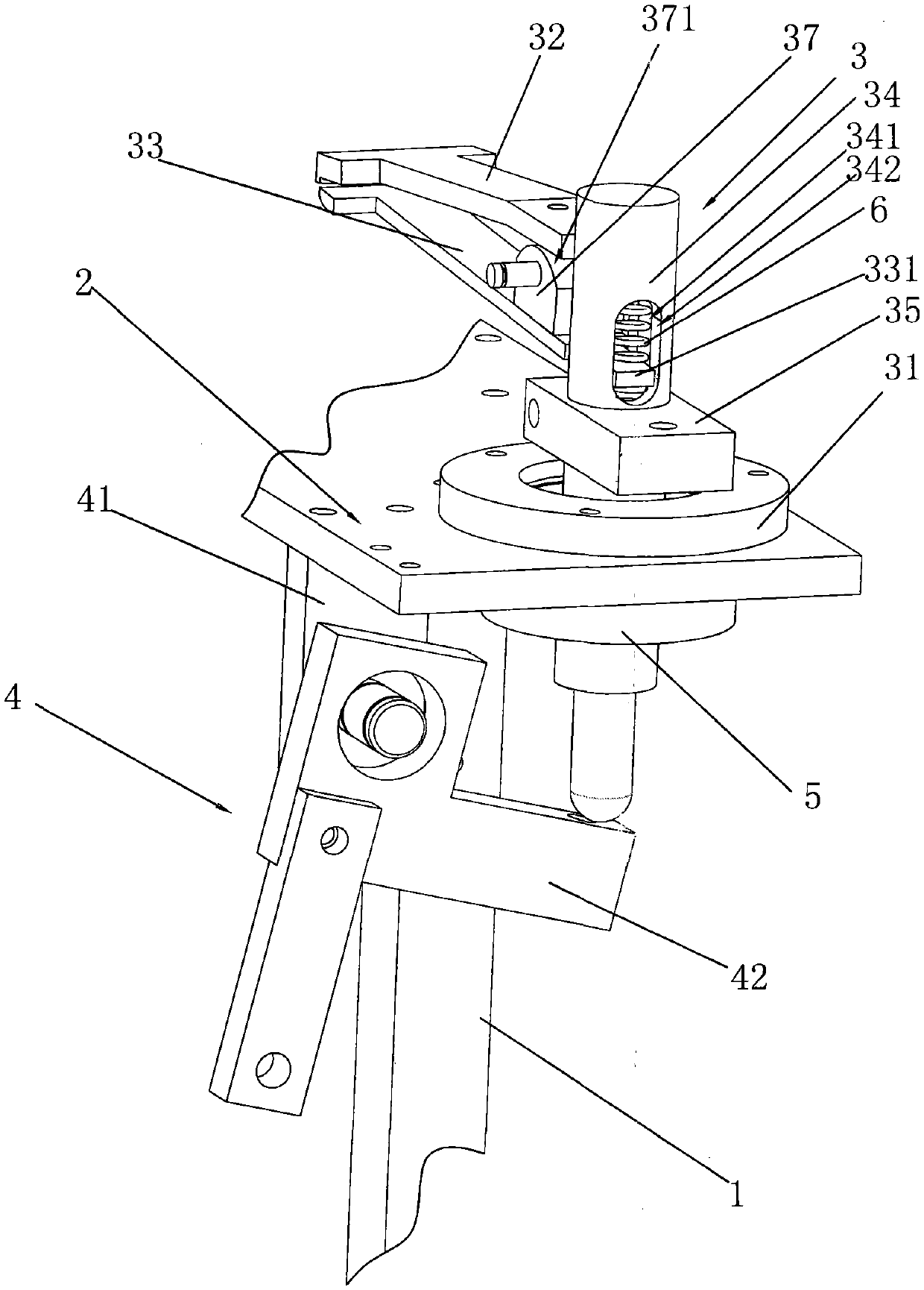 An holding device of a packaging machine origami device