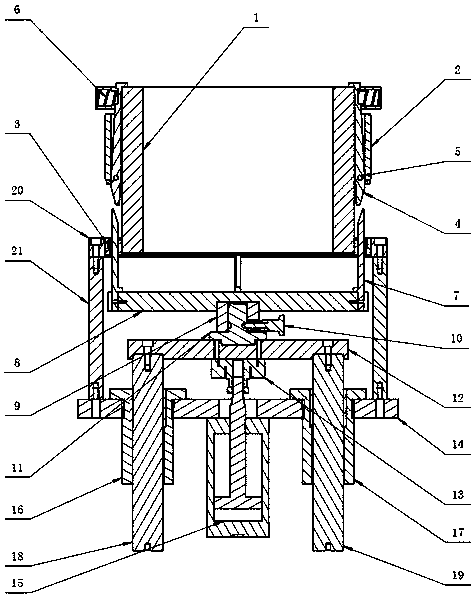 Rapid unlocking device for stator sleeve ring