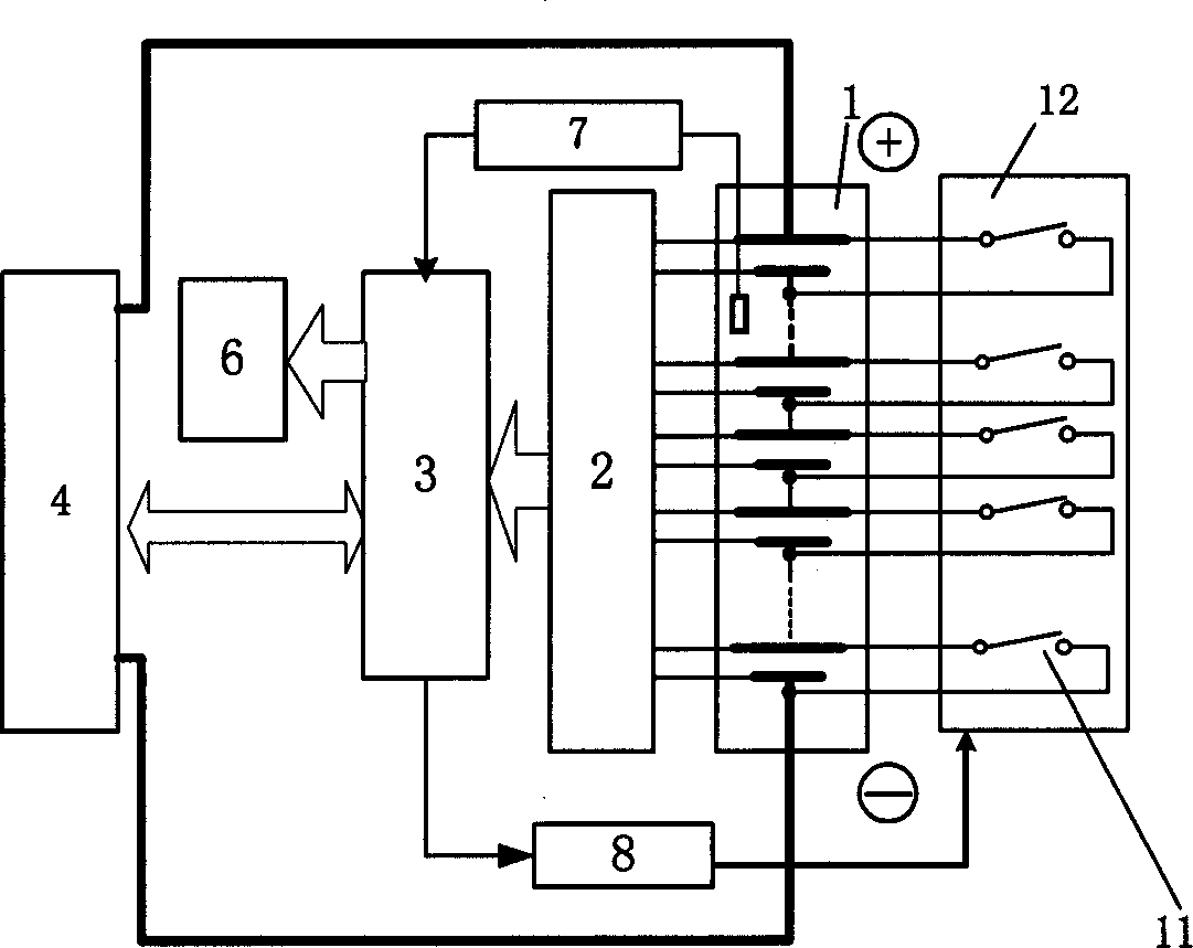 Automatic equalizing charging device for series-connected battery set