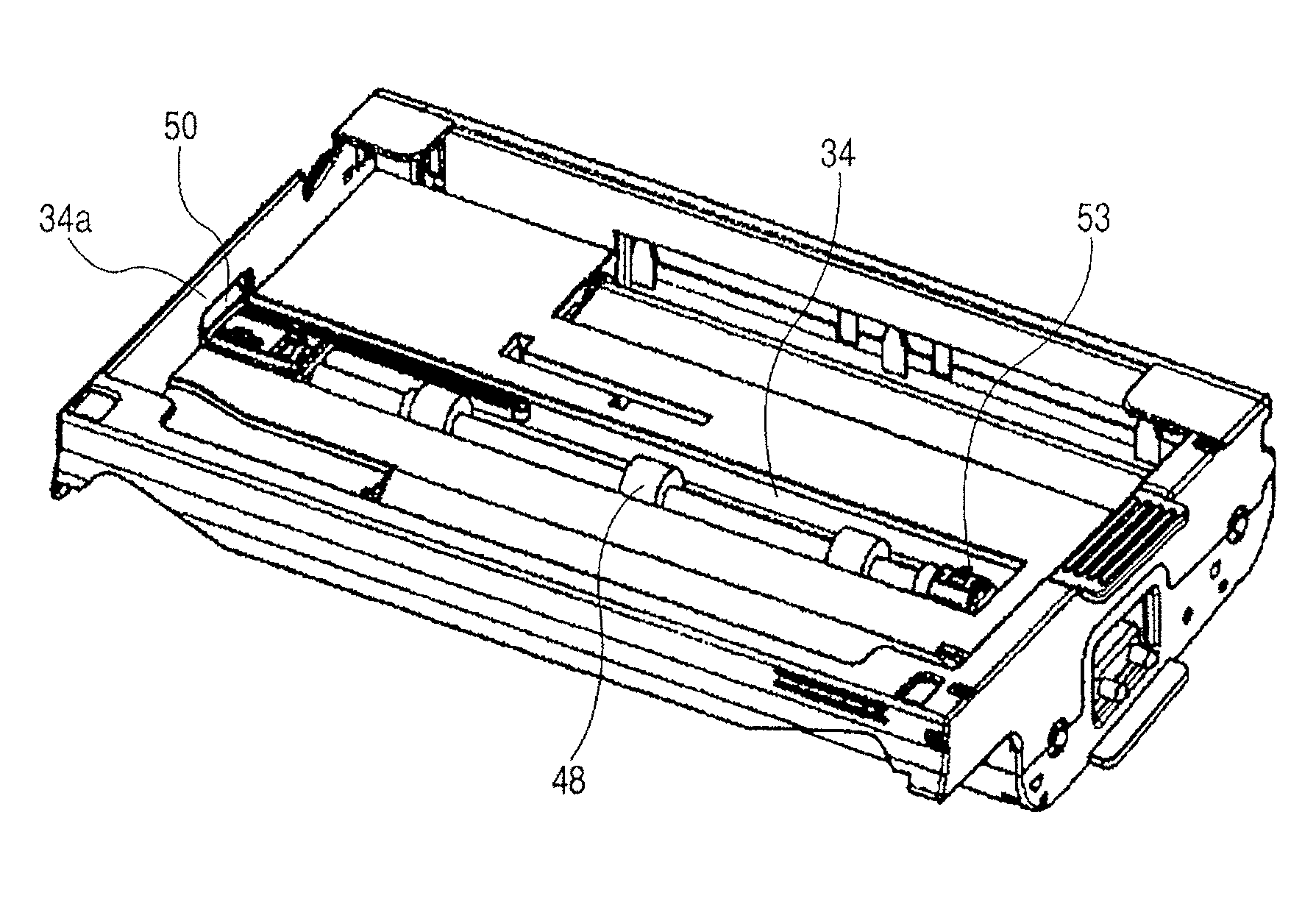 Recording sheet containing cassette and printer apparatus using the same cassette