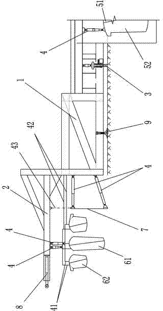 Forming device for tunnel center gutter and side ditches and forming process thereof