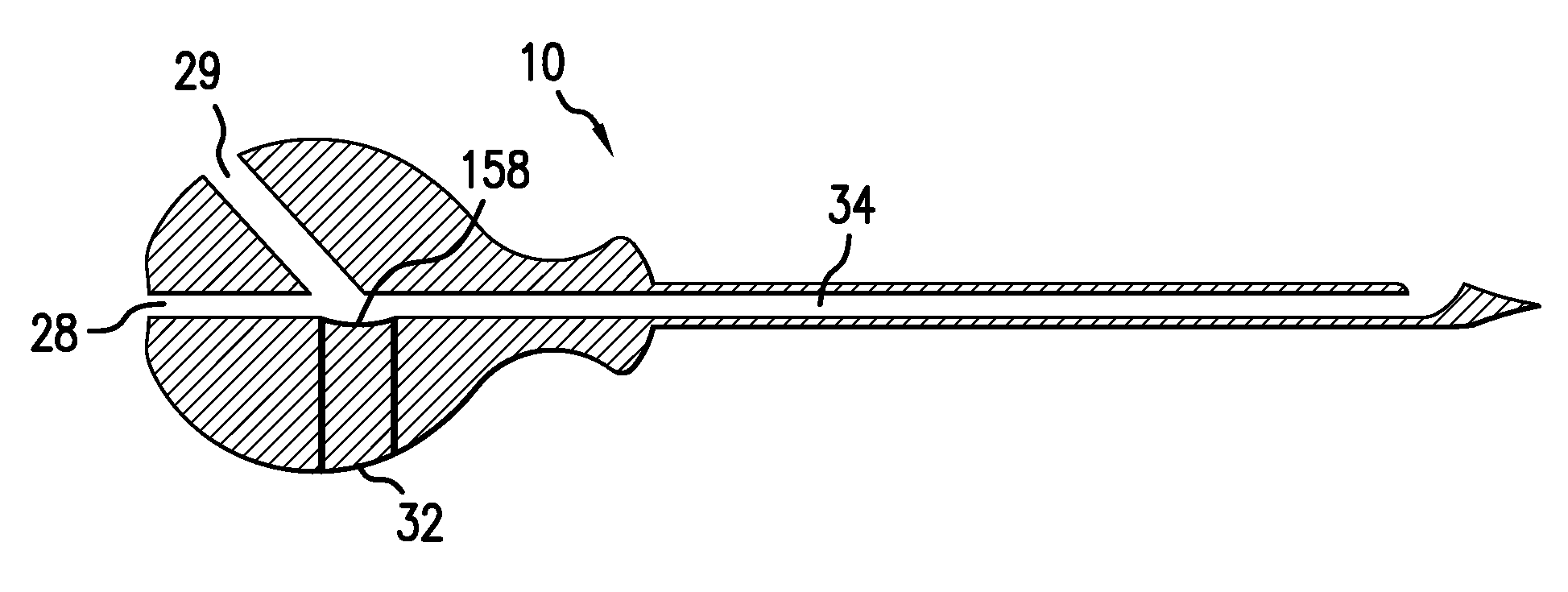 Cannula with lateral access and directional exit port