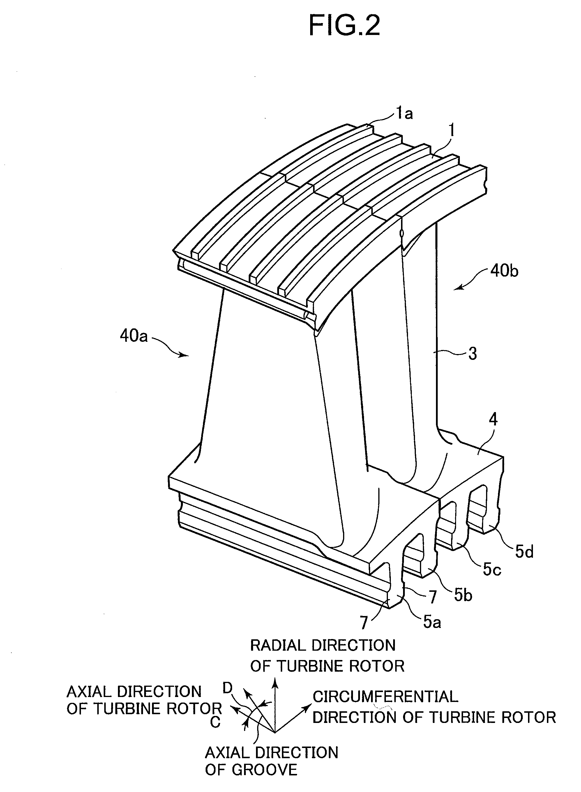 Turbine rotor blade and fixation structure thereof