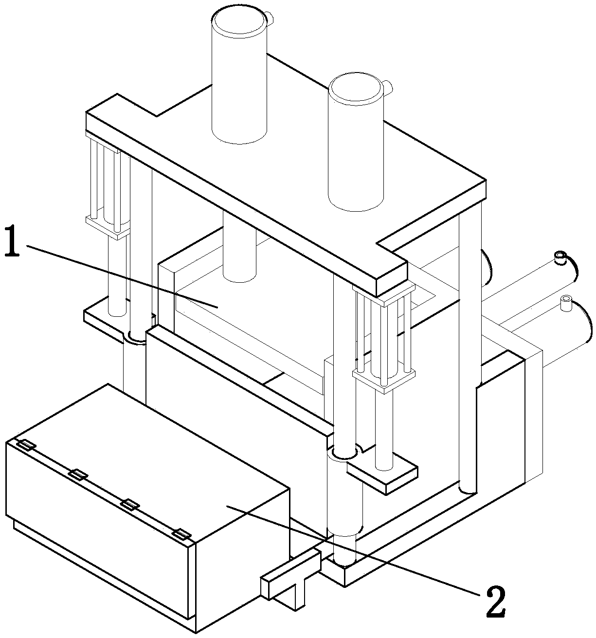 Metal waste grinding and packing device