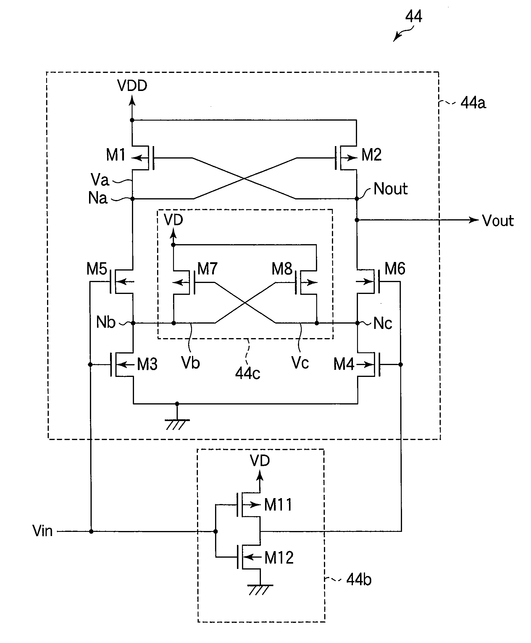 Level shifting circuit, driving device, LED print head, and image forming apparatus