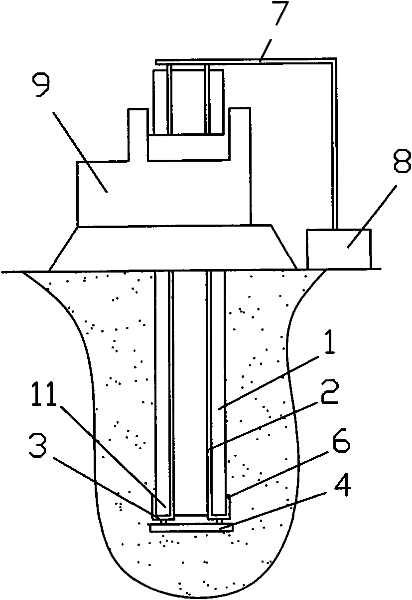 Non soil taking hole guiding process for sinking prestressed pipe pile or prefabricated square pile