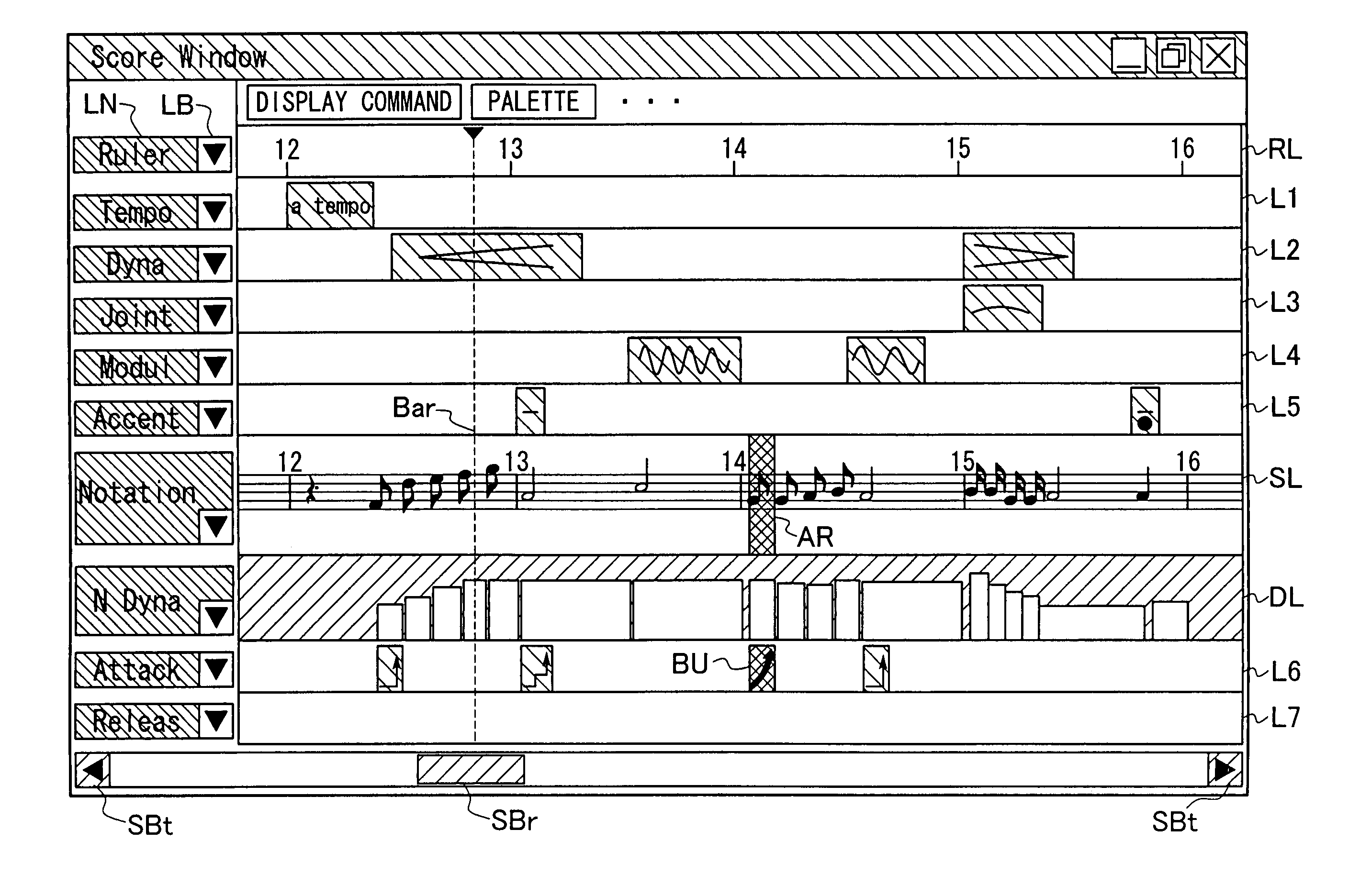 Method and apparatus for editing performance data with modifications of icons of musical symbols