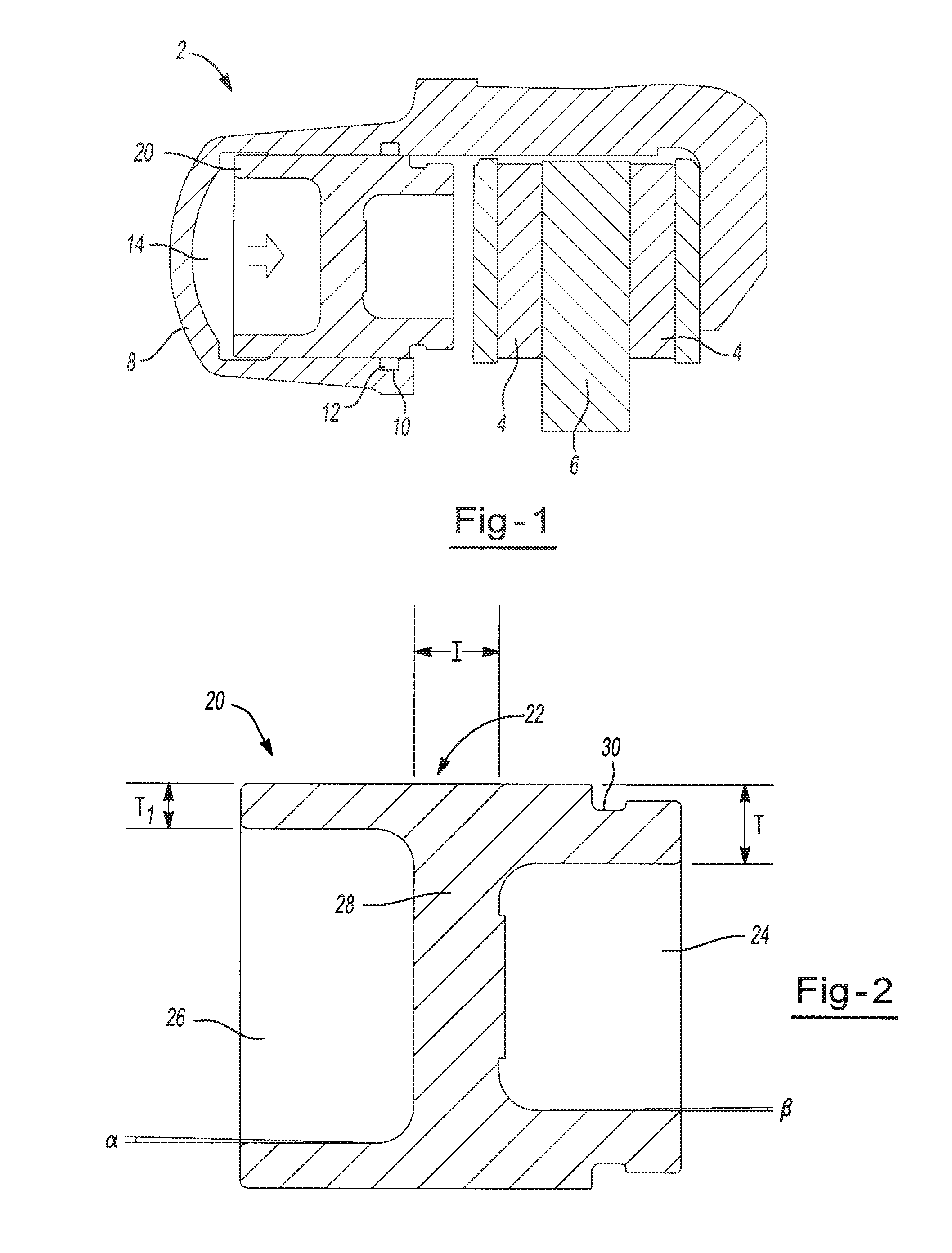 Piston with improved displacement properties