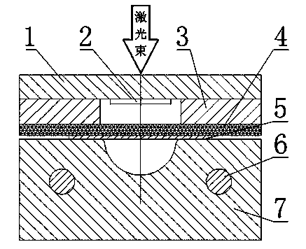 Micro plastic forming device and forming method of laser-driven flying plate heat insulating film