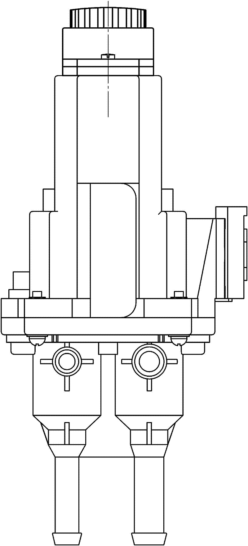 Emergent manual car main and secondary oil tank conversion valve