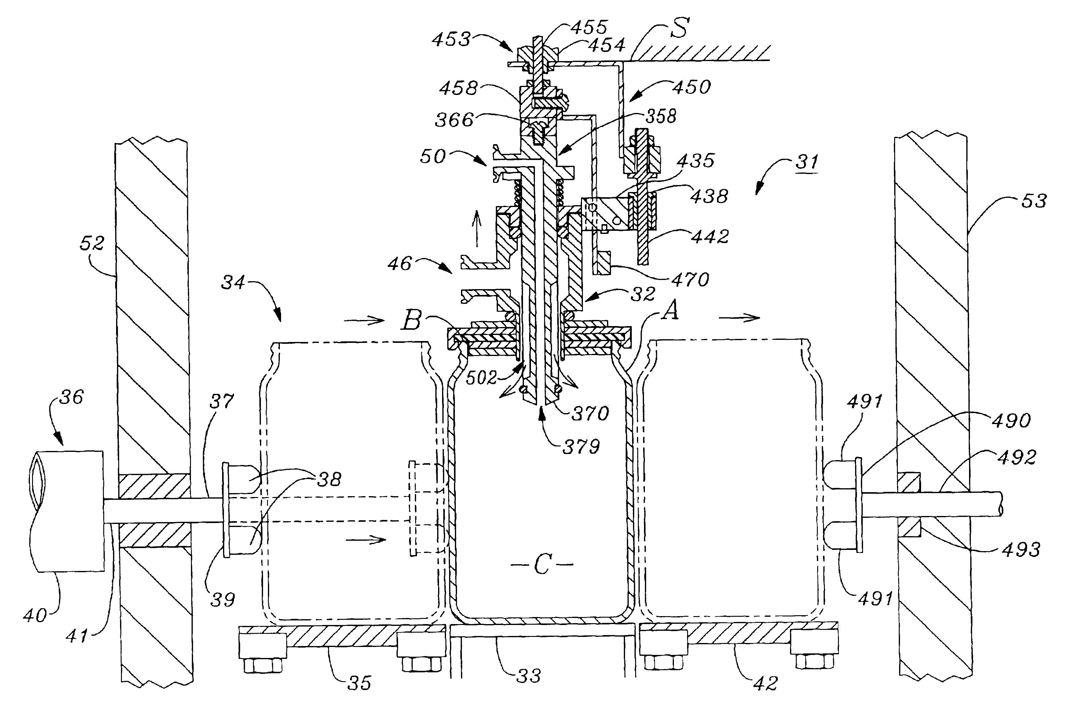Apparatus for filling containers with viscous liquid food products