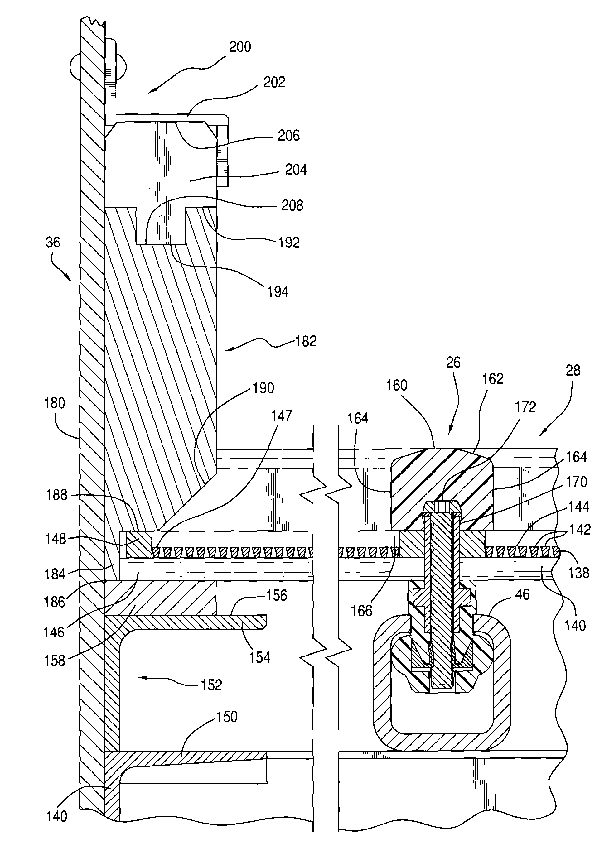 Snap lock separatory panel and retainer system