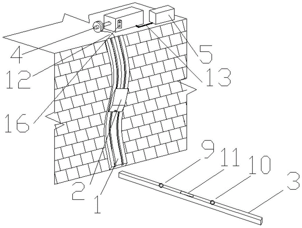 A portable reinforced soil retaining wall deformation monitoring device and monitoring method