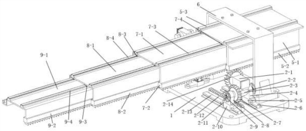 Reciprocating type mechanical folding door