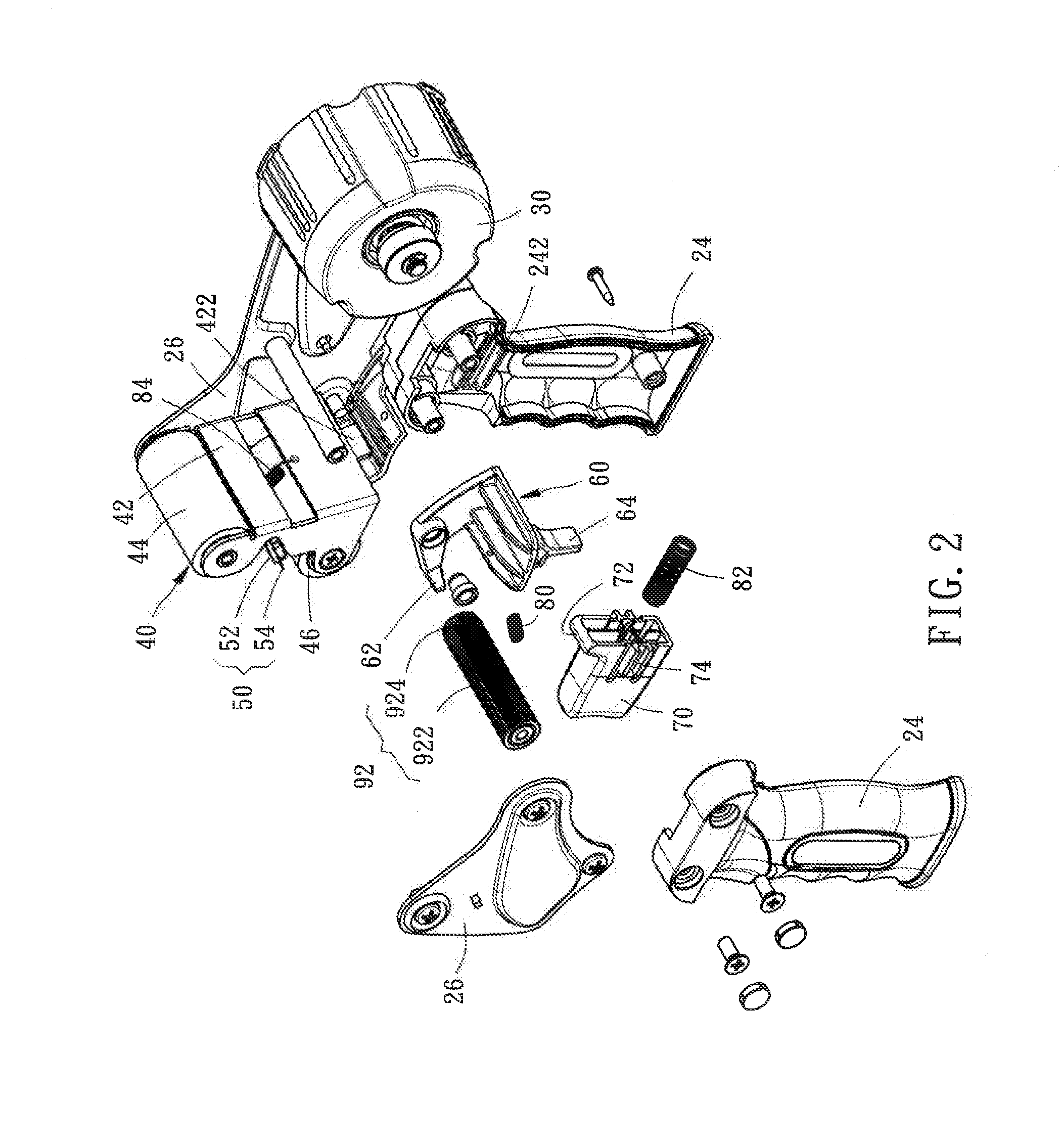 Trigger-Operated Adhesive Tape Displenser