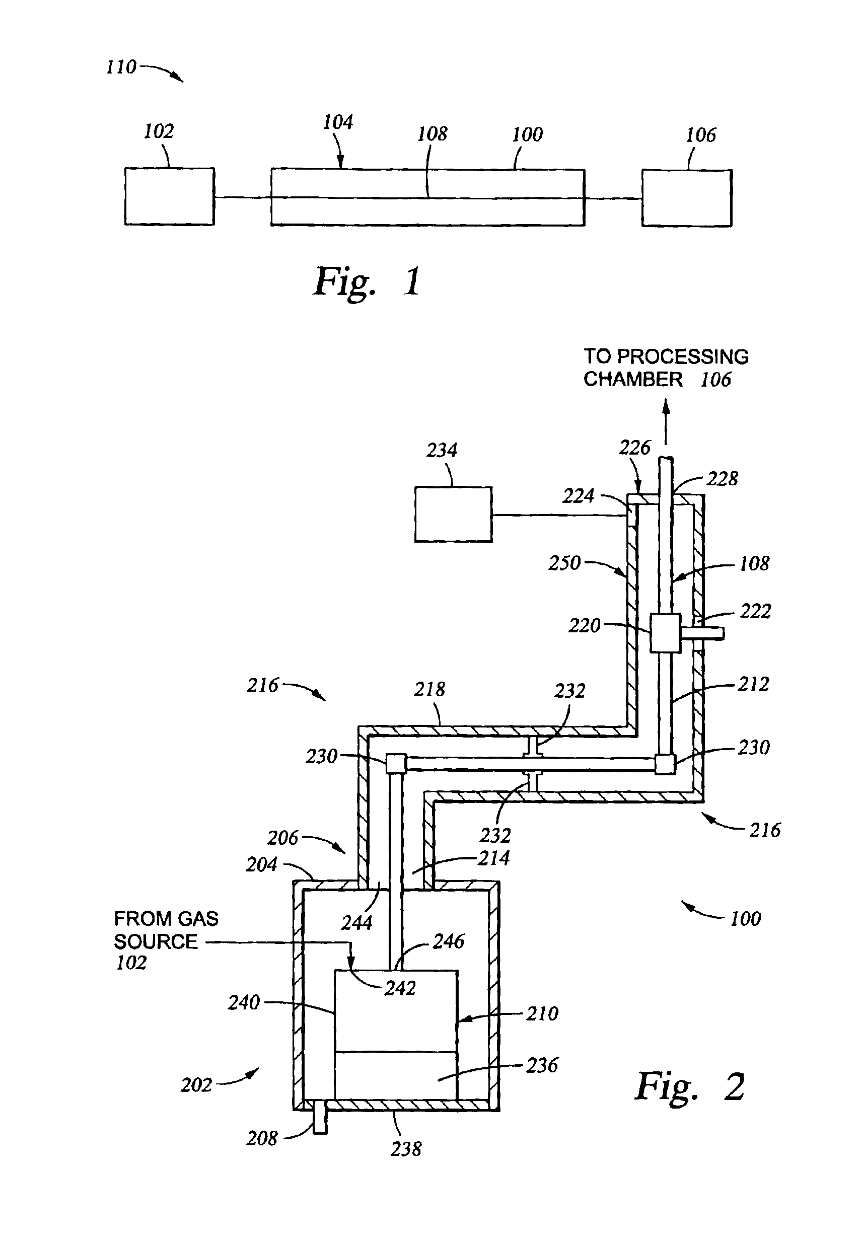 Method and apparatus for gas temperature control in a semiconductor processing system