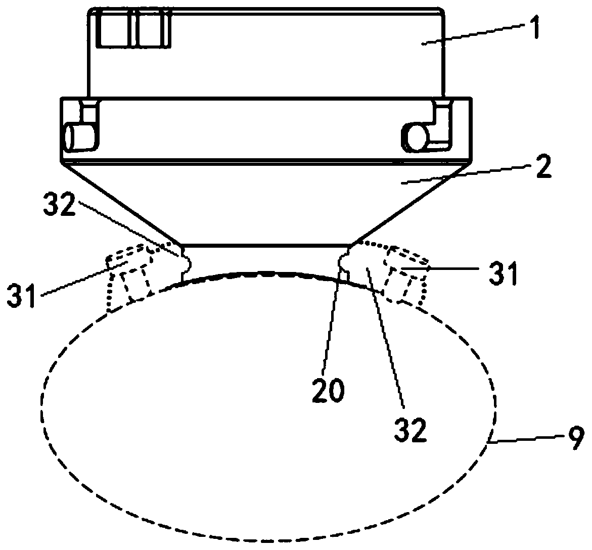 A head-mounted ultrasonic conduction device