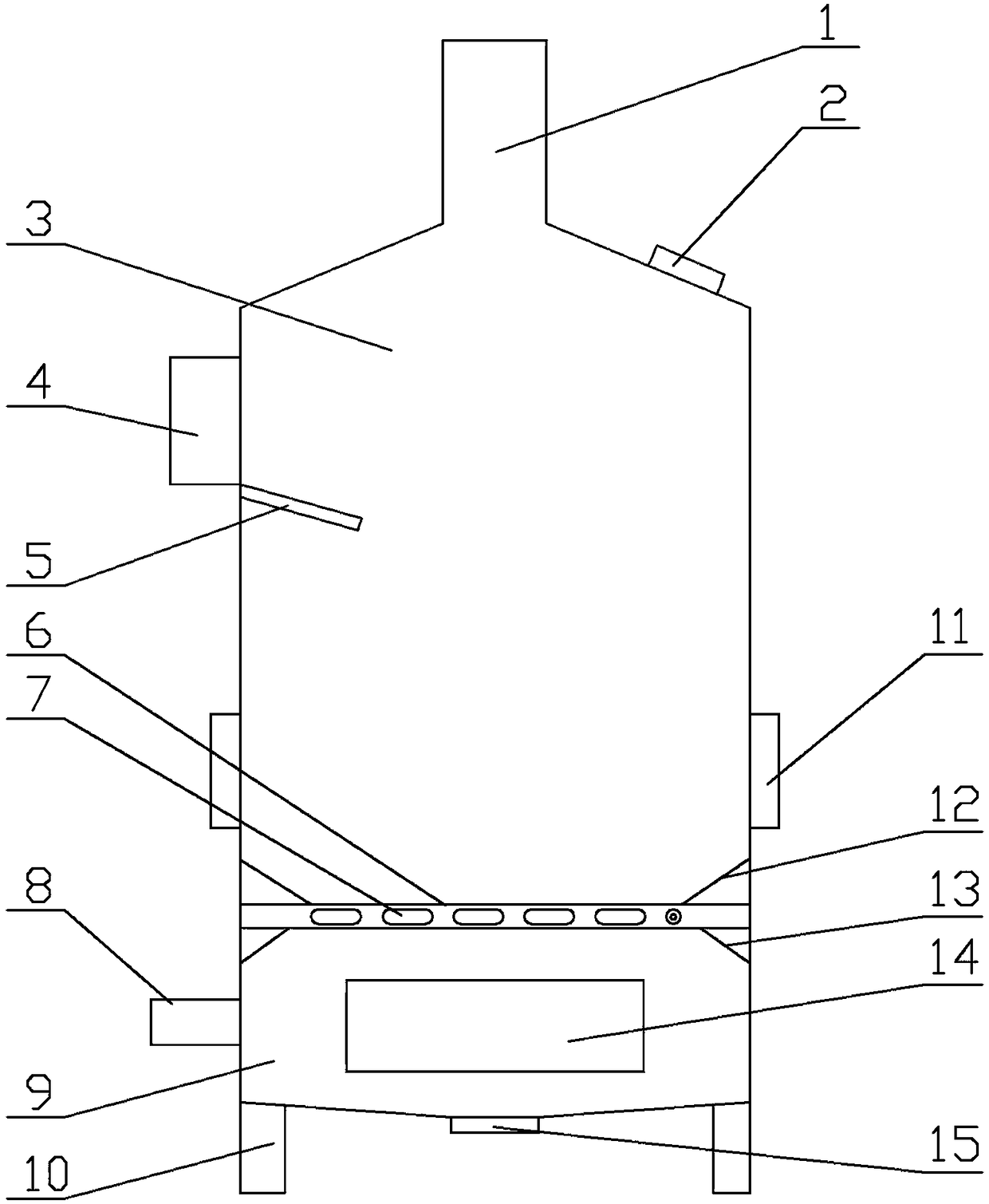 Novel high-temperature resistance garbage incinerator