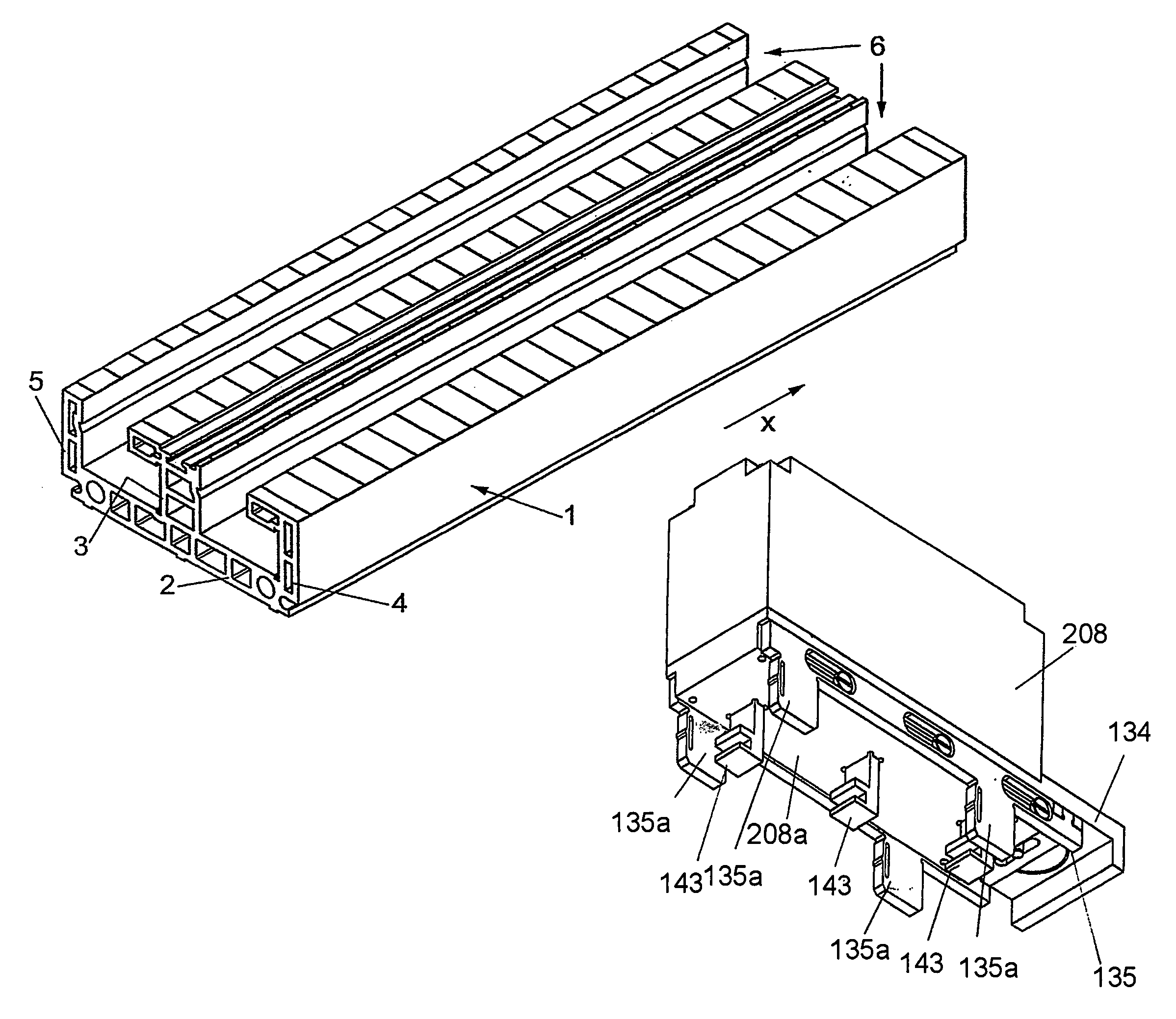 Apparatus for mounting electrical and mechanical components on a support body
