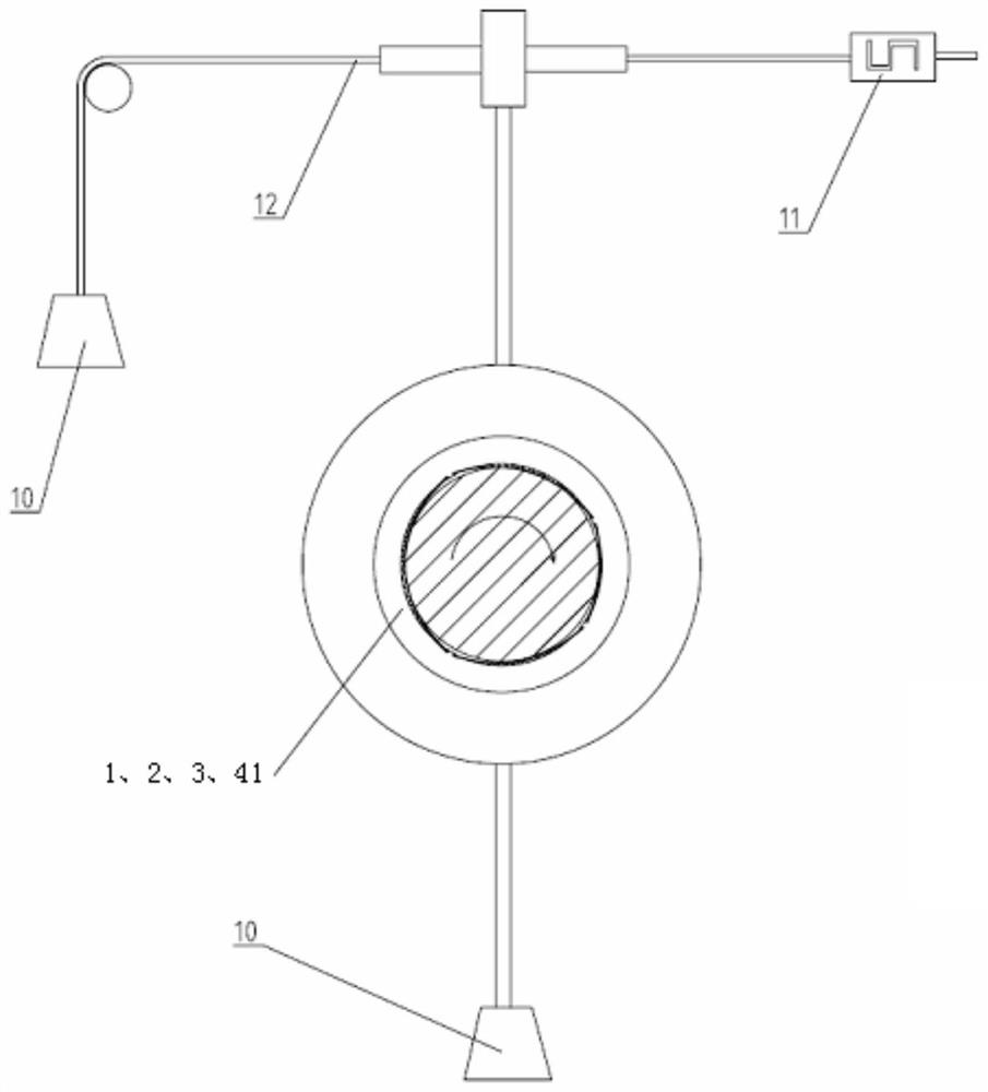 Measuring device for dynamic cooling of radial dynamic pressure air bearing